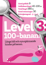 Bild med texten Level 3 i vitt på rosa bakgrund