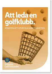 Framsida broschyren Att leda en golfklubb, en bollhink och golfbollar