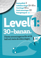Bild med texten Level1 i vit text på blå bakgrund.