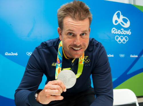 Henrik Stenson tog silver i OS i Rio 2016, och blev därmed Sveriges första olympiska medaljör i golf. 