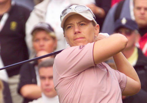 Bild på Annika Sörenstam från US Women's Open 2003. 