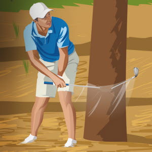 Illustration om nyhet i Regler för golfspel 2023: Tillåtet att ersätta en skadad klubba